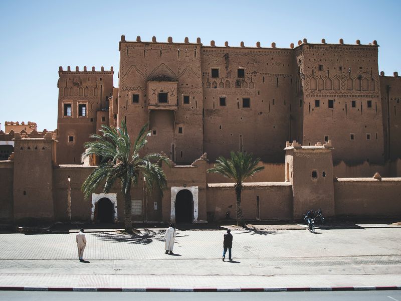 La kasbah de Taourirt à Ouarzazate, en terre crue